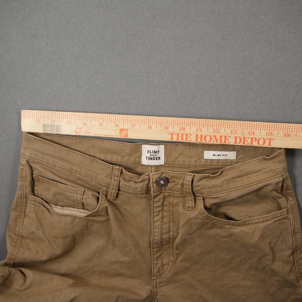 Flint and Tinder Slim Fit Pants Men Chino Straight Huckberry 32x30 - Picture 4 of 15